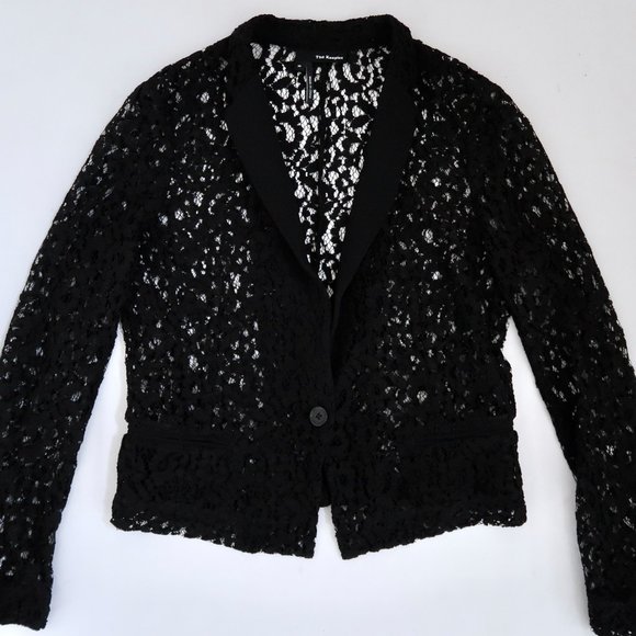 THE KOOPLES black lace jacket blazer
